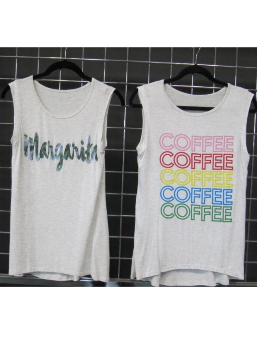 Women's 2-Piece Graphic Sleeveless Tank Tops – Margarita & Coffee
